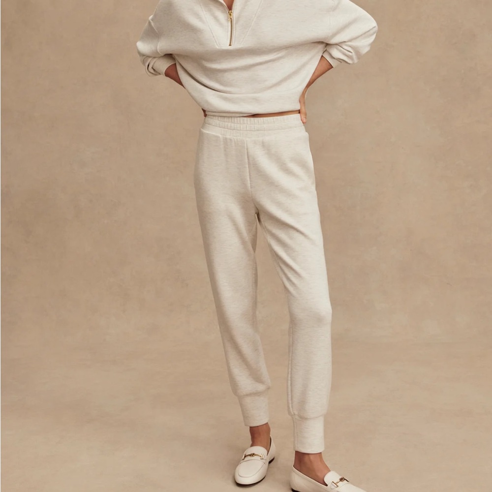Varley Slim Cuff Pant 27.5in Ivory Marl